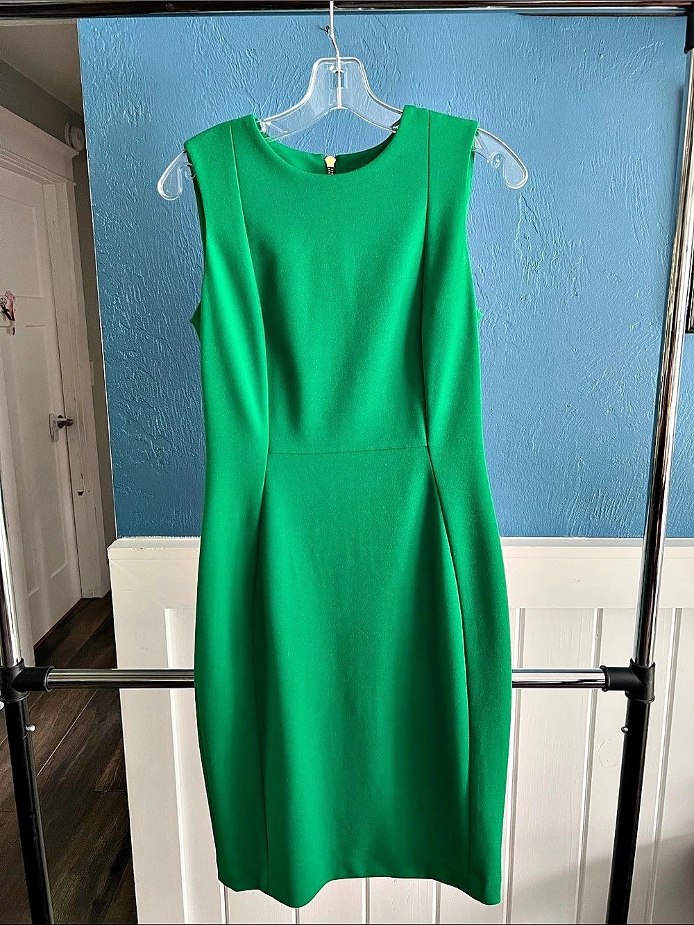 Calvin Klein Princess Seam Sheath Dress Green Size 4
